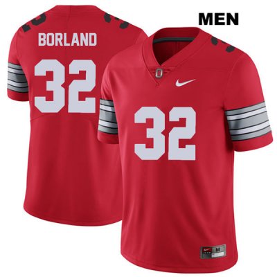 Men's NCAA Ohio State Buckeyes Tuf Borland #32 College Stitched 2018 Spring Game Authentic Nike Red Football Jersey AR20Q74HH